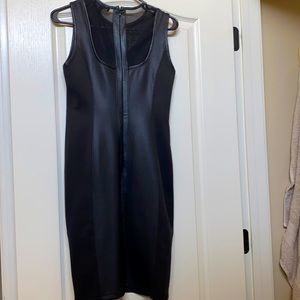 Black,sheer panels front/back